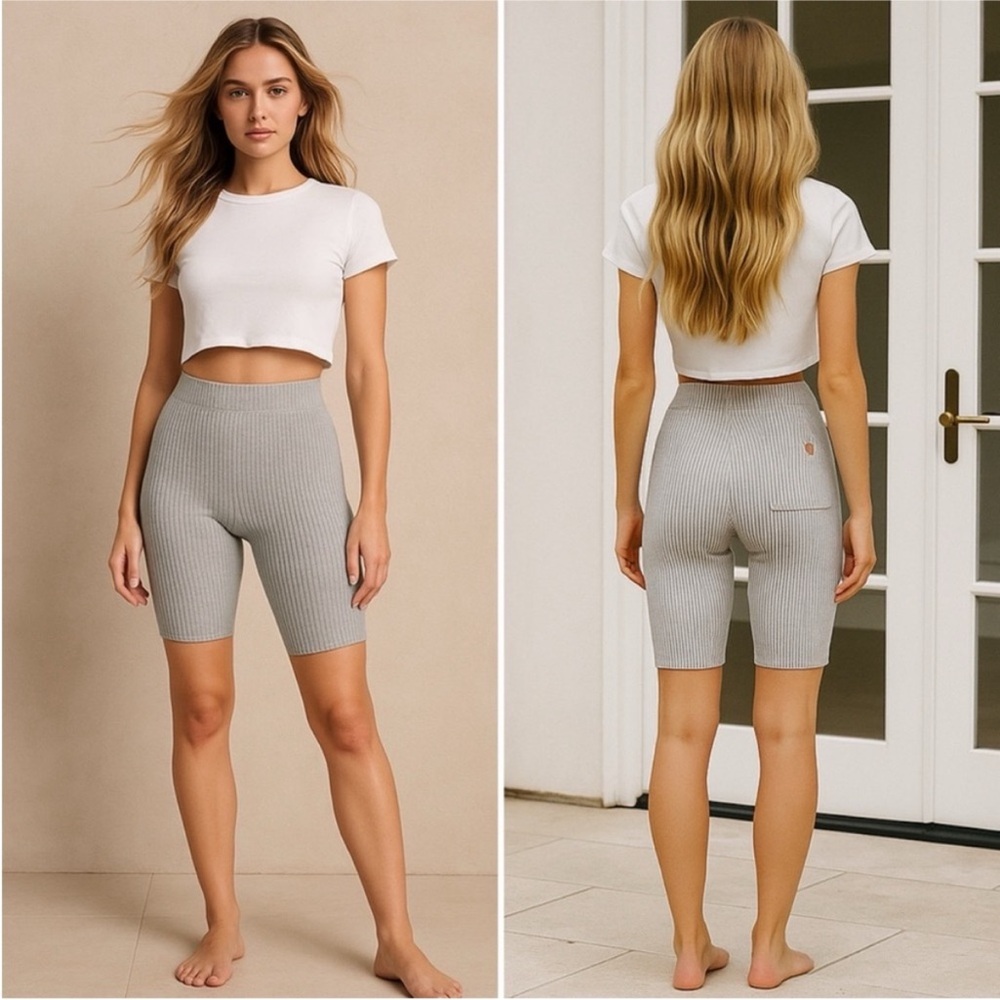 Lunya Women's Gray Bike Shorts